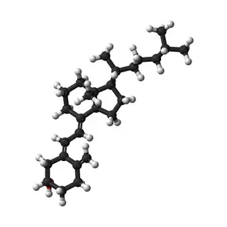 Vitamin D3 molecule model